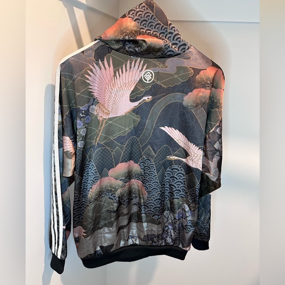 Adidas Printed Mock Neck Sweatshirt - Picture 3 of 7